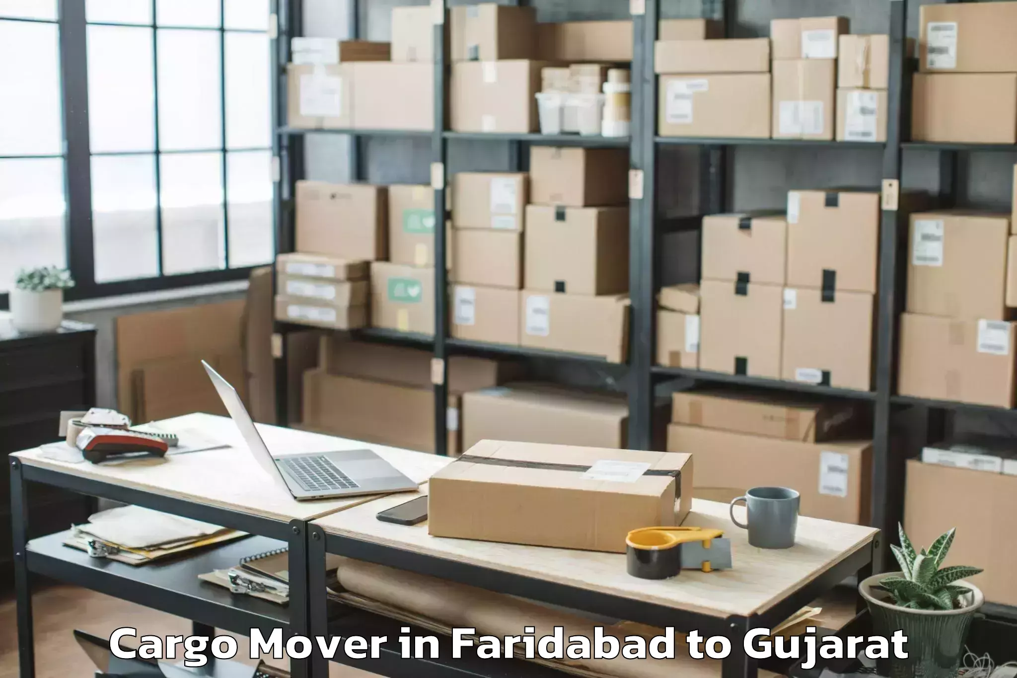 Trusted Faridabad to Sardarkrushinagar Dantiwada Ag Cargo Mover